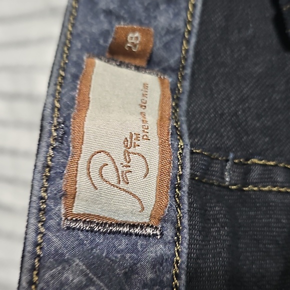 Paige Blue Heights Skinny Frayed Ankle Low Waisted Jeans Size 28 - Picture 2 of 7